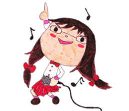 Ardina, a girl in red skirt sticker #11226496