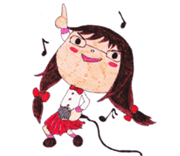 Ardina, a girl in red skirt sticker #11226496