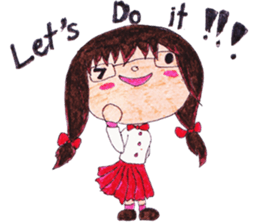 Ardina, a girl in red skirt sticker #11226498