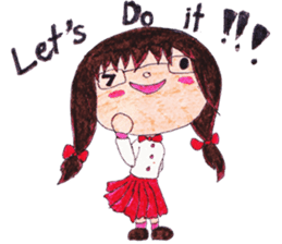 Ardina, a girl in red skirt sticker #11226498