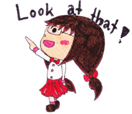 Ardina, a girl in red skirt sticker #11226500