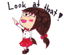 Ardina, a girl in red skirt sticker #11226500