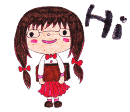 Ardina, a girl in red skirt sticker #11226501