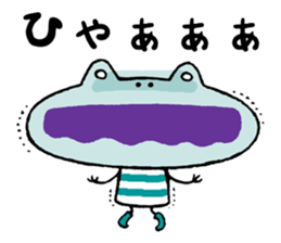 Pink frog@tomota. sticker #11226999