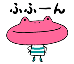 Pink frog@tomota. sticker #11227001