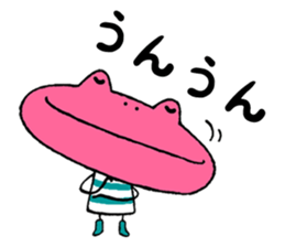 Pink frog@tomota. sticker #11227003