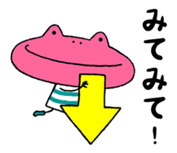 Pink frog@tomota. sticker #11227012