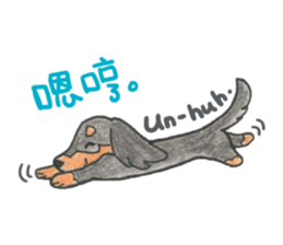 Daschund Haru & frineds sticker #11228028