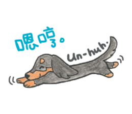 Daschund Haru & frineds sticker #11228028