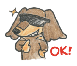 Daschund Haru & frineds sticker #11228029
