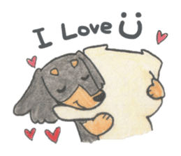 Daschund Haru & frineds sticker #11228036