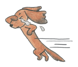 Daschund Haru & frineds sticker #11228048