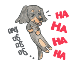 Daschund Haru & frineds sticker #11228049