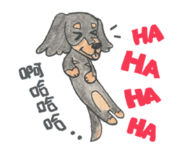 Daschund Haru & frineds sticker #11228049