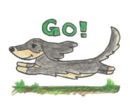Daschund Haru & frineds sticker #11228054
