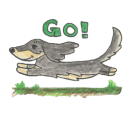 Daschund Haru & frineds sticker #11228054
