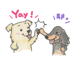 Daschund Haru & frineds sticker #11228055