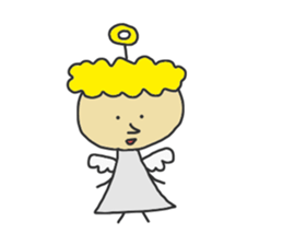 A sarcasm angel and a foolish devil sticker #11228348