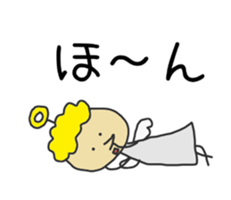 A sarcasm angel and a foolish devil sticker #11228364