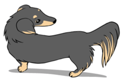 There is a dachshund together. sticker #11228385