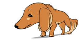 There is a dachshund together. sticker #11228411