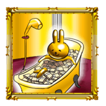 Golden Rabbit for rich man sticker #11229271