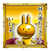 Golden Rabbit for rich man sticker #11229294