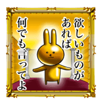 Golden Rabbit for rich man sticker #11229295