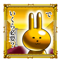 Golden Rabbit for rich man sticker #11229297
