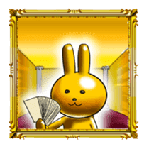 Golden Rabbit for rich man sticker #11229300