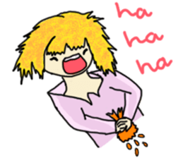 The girl with a special personality sticker #11229348