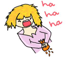 The girl with a special personality sticker #11229348