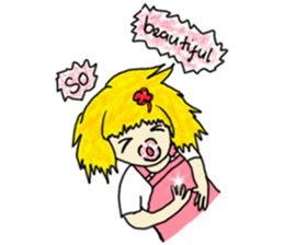 The girl with a special personality sticker #11229351