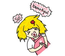 The girl with a special personality sticker #11229351