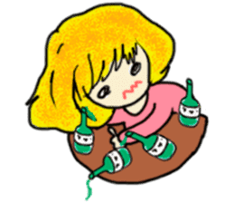 The girl with a special personality sticker #11229377