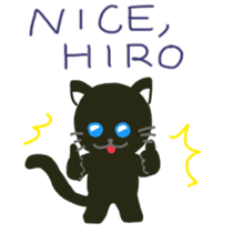 Hiro-chan's sticker with black cat sticker #11229656