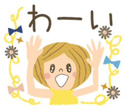 Nordic cat and girl sticker #11229839