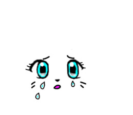 A face and words of the cat. sticker #11229982