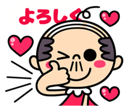 Little girl old man sticker #11230120