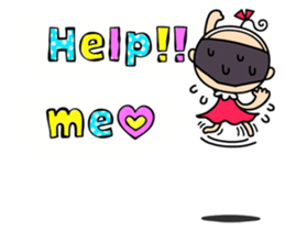 Little girl old man sticker #11230136