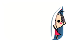 Little girl old man sticker #11230140