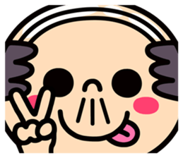 Little girl old man sticker #11230143