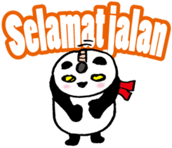 Easy Indonesian language (Panda Samurai) sticker #11230149