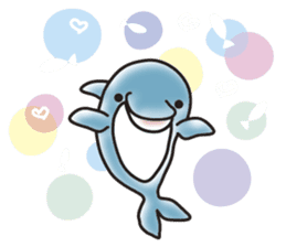 Sticker of a cute dolphin <summer> sticker #11231904
