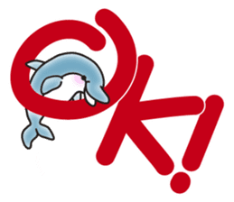 Sticker of a cute dolphin <summer> sticker #11231905