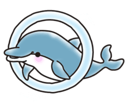 Sticker of a cute dolphin <summer> sticker #11231917