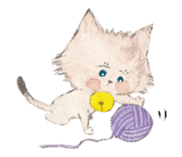 Gray kitten sticker #11233131