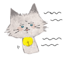 Gray kitten sticker #11233138