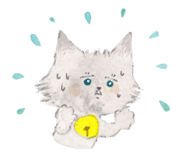 Gray kitten sticker #11233139