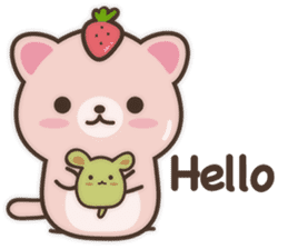 Strawberry Cat Show English sticker #11233664